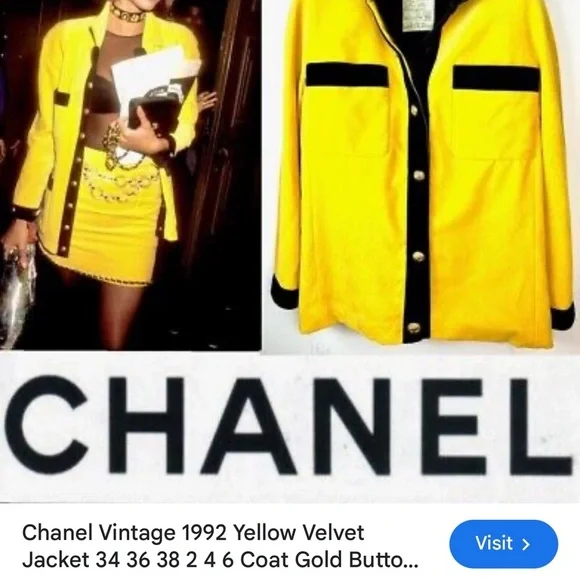 2 Piece Set - Skirt Set Gold Yellow and Green Trimmed Skirt Set Pearl Buttons - Picture 16 of 16